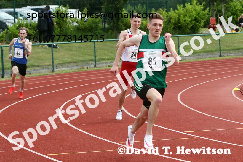 Senior mens 400 metres, 2021 Northern Senior and Under-20s Champs., Leigh. Photo: David T. Hewitson/Sports for All Pics